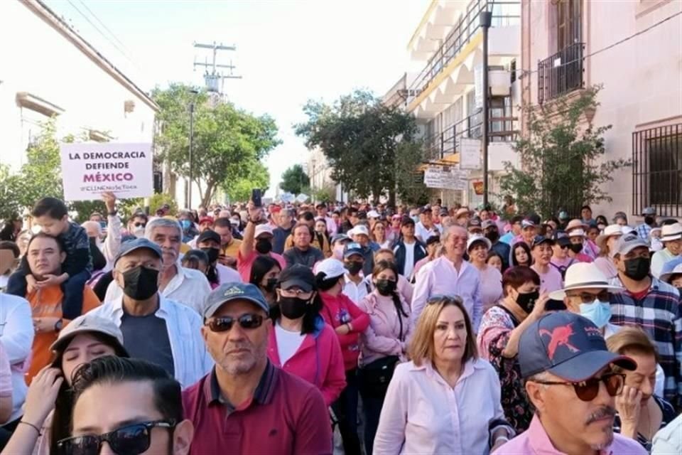 En Durango, los ciudadanos también salieron a marchar.