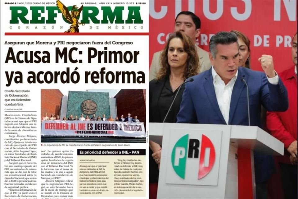 Alejandro Moreno, dirigente nacional del PRI.