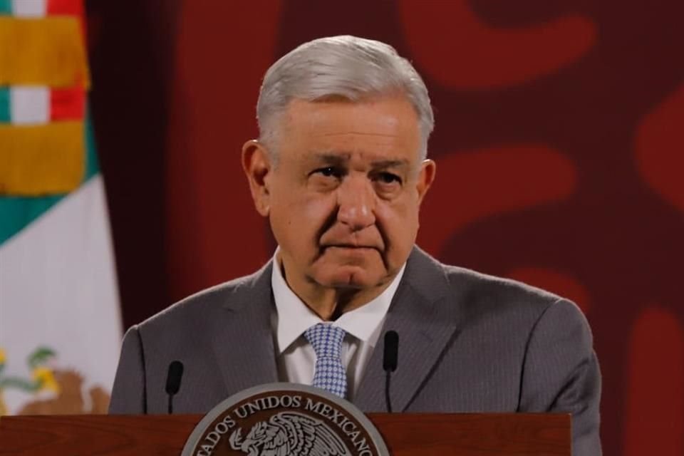 El Presidente Andrés Manuel López Obrador en conferencia de prensa.