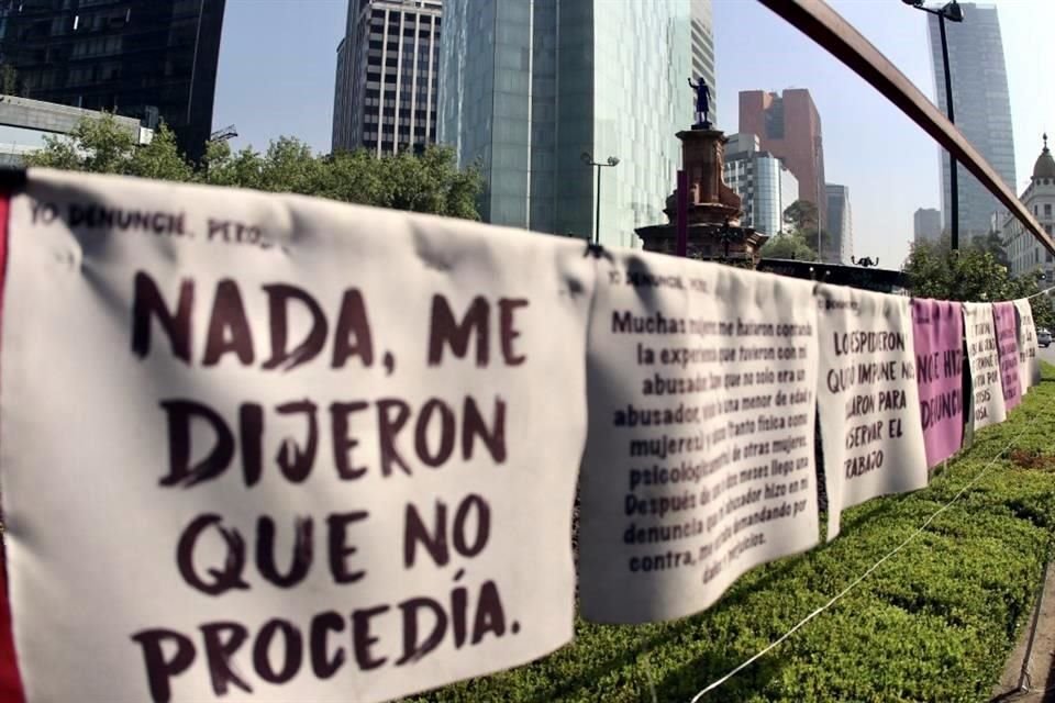 Colectivas feministas temen que el Gobierno de la CDMX busque reubicar la Glorieta de las Mujeres que Luchan en Circuito Interior.