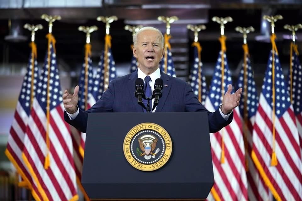 Joe Biden durante su discurso este miércoles en Pittsburgh.