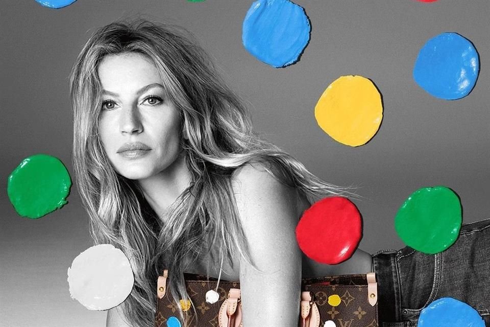 Gisele Bündchen es imagen de la colección de Louis Vuitton en colaboración con la artista japonesa Yayoi Kusama.