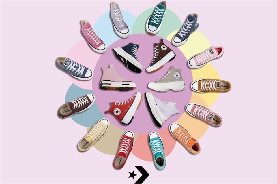 La marca de tenis Converse lanzó su colección 2023 inspirada en colores pastel.