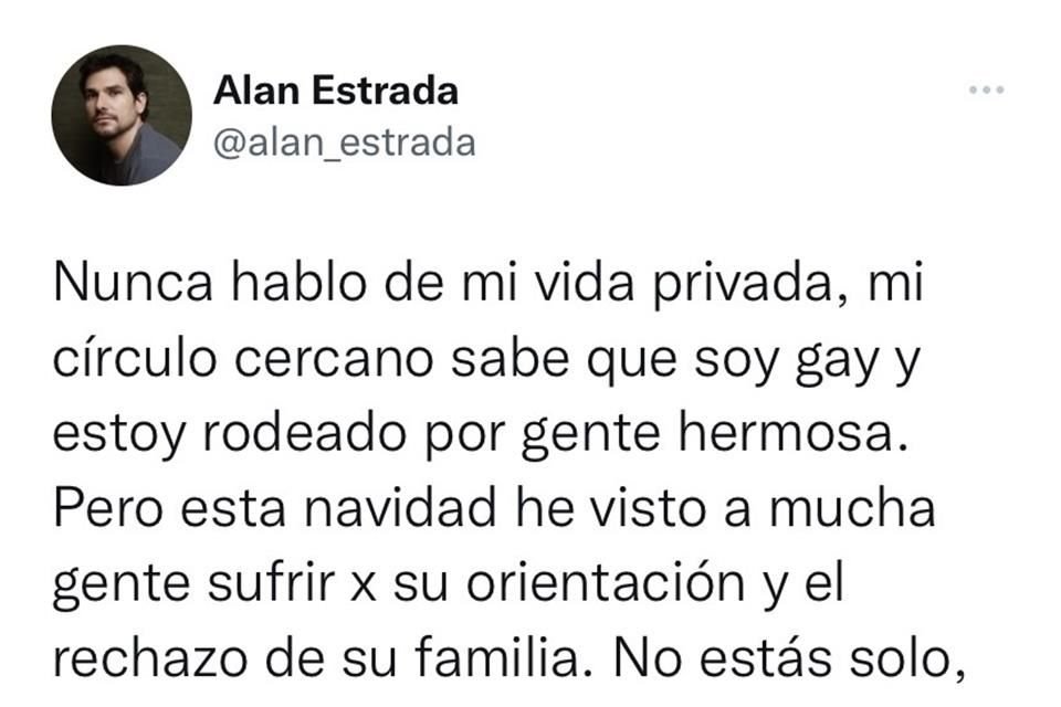 El tuit de Alan Estrada generó muchos comentarios.