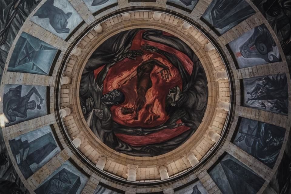 'El Hombre de Fuego', de José Clemente Orozco, se encuentra en la Capilla Mayor del Museo Cabañas.