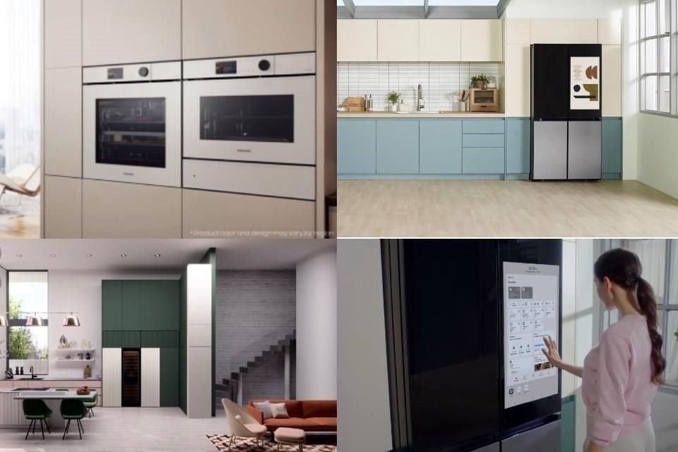 La línea Bespoke Home de Samsung sumó cuatro nuevos refrigeradores y un horno.