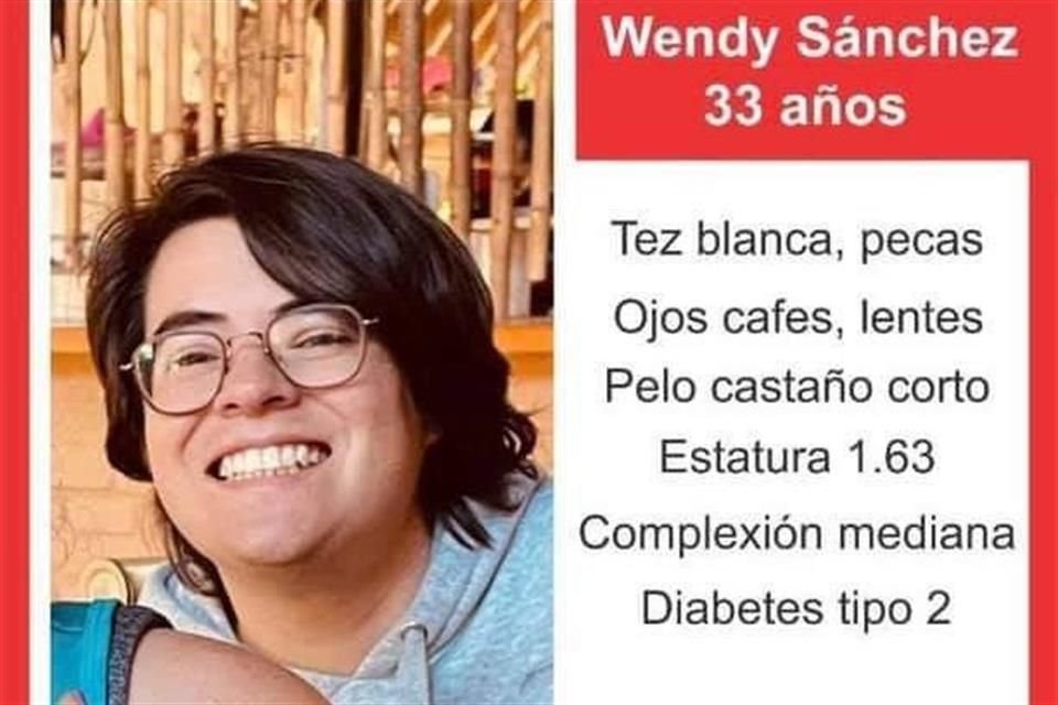 Wendy Sánchez desapareció el 9 de enero de 2021 cuando viaja de Nayarit a Guadalajara.