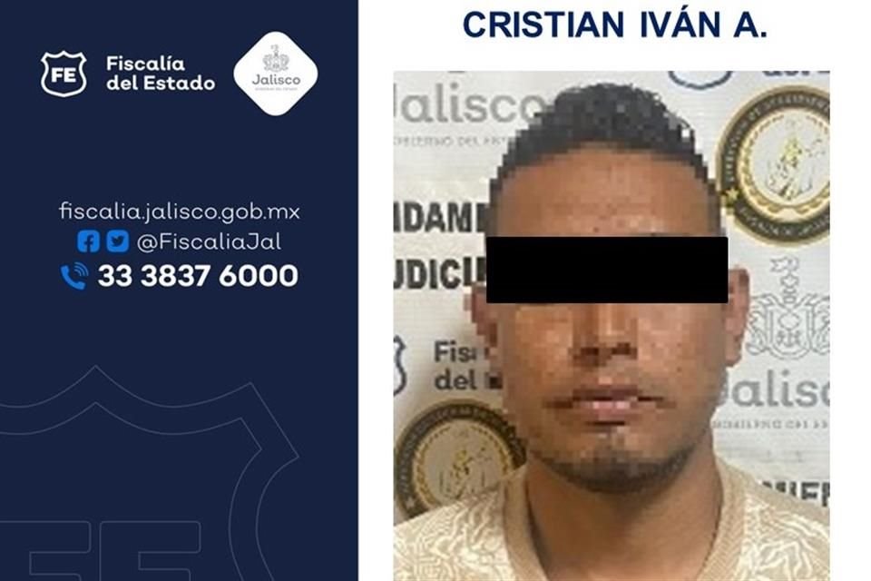 Cristian Iván 'A', quien ha quedado sujeto a un proceso penal y estará en prisión preventiva mientras se dicta la sentencia.