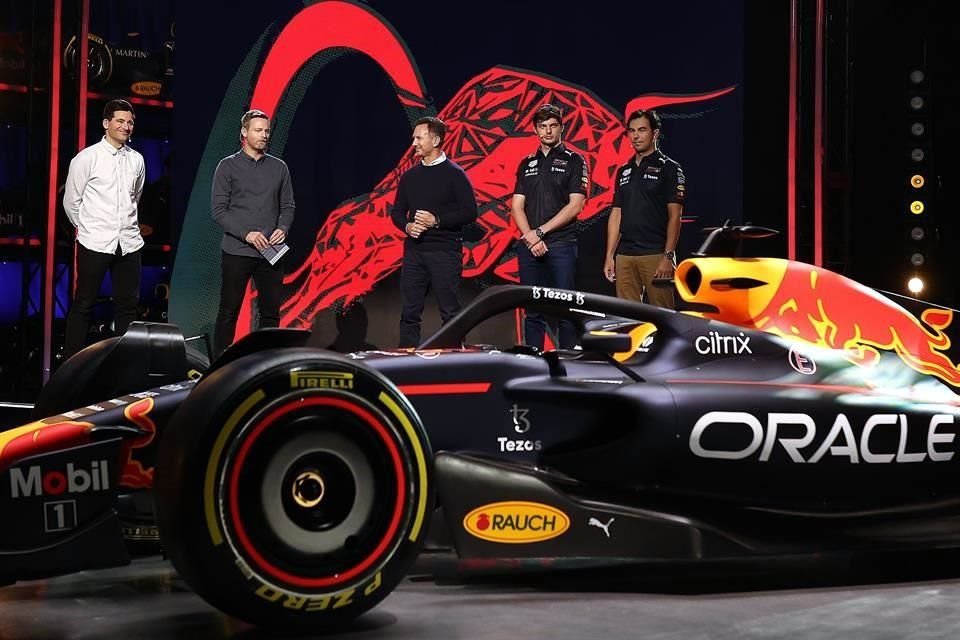 Presentación del RB18 de Red Bull, hace un año.