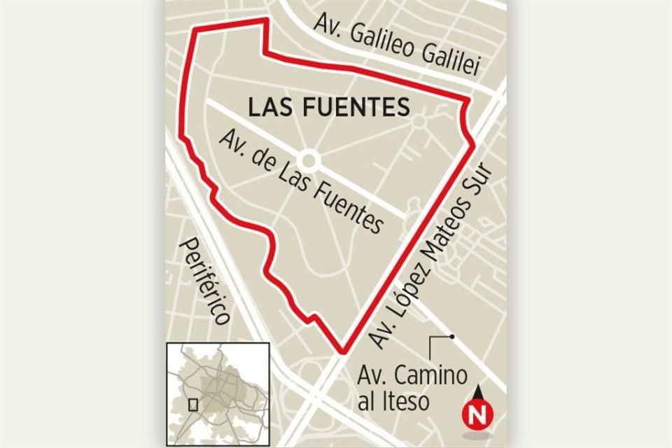 Ubicación de la Colonia Las Fuentes.