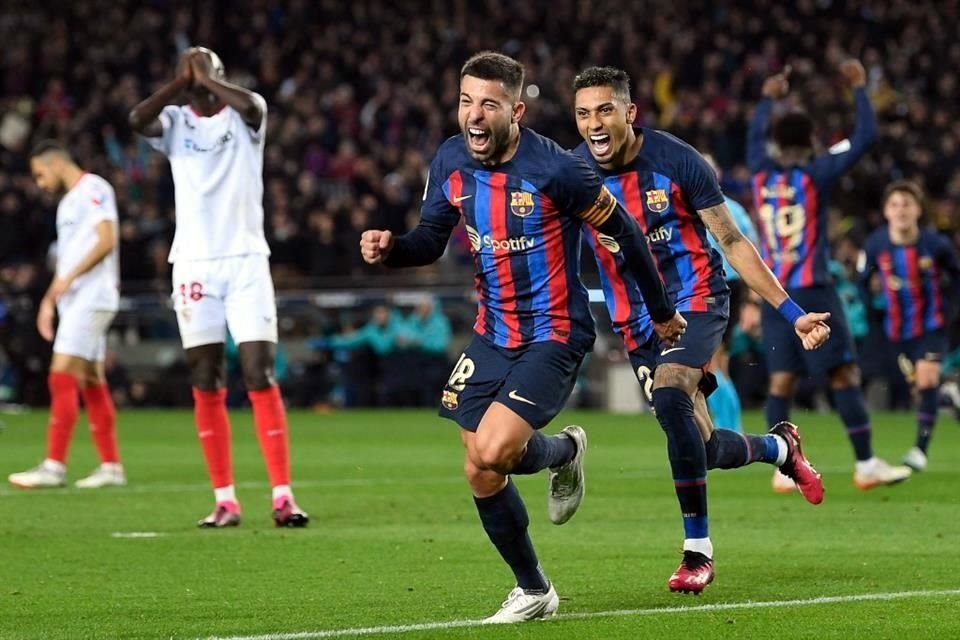 Jordi Alba abrió el marcador para los blaugranas, en el 58'.
