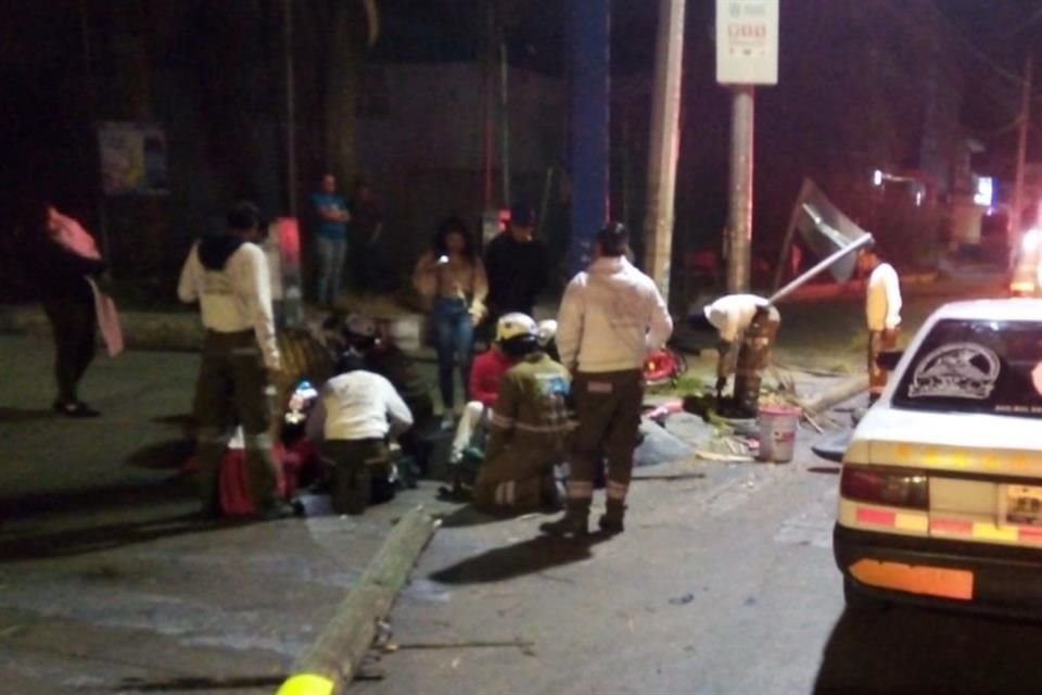 El accidente ocurrió en la Avenida 8 de Julio y la Calle 1, en la Colonia Colón Industrial.