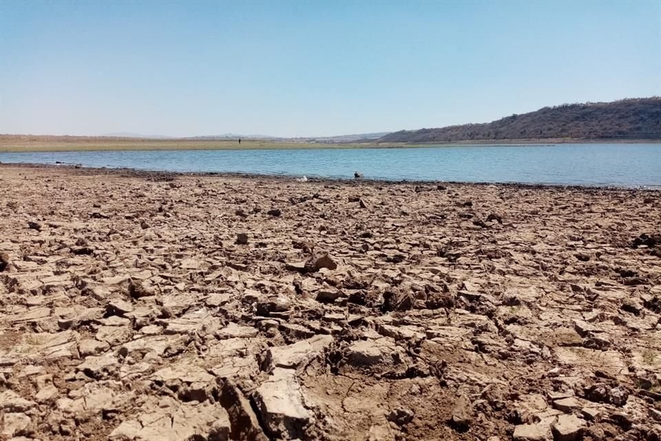 La Presa Calderón, en Jalisco, estuvo fuera de operación en 2021 debido a la sequía.