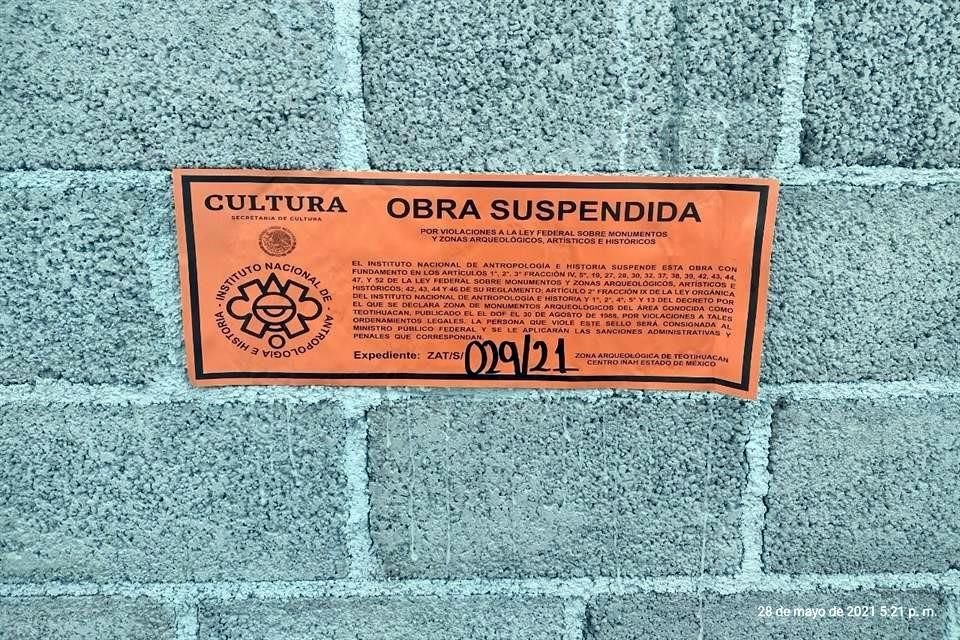 En el sitio, parte de la zona arqueológica declarada Patrimonio de la Humanidad, se construye ilegalmente un parque recreativo. Tras diversas denuncias, al fin las autoridades aseguraron el área.