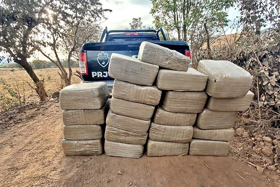 El 20 de enero, la Policía estatal aseguró 250 kilos de mariguana en San Juanito de Escobedo.