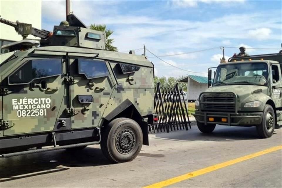 El contingente militar llegó esta mañana a Matamoros.