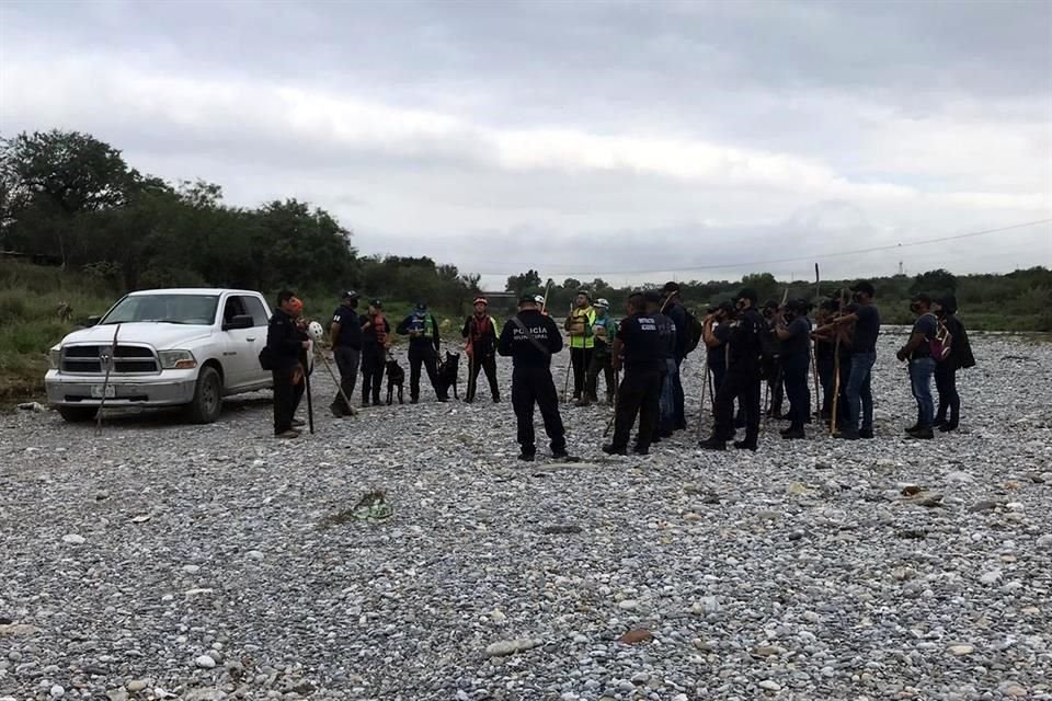 La brigada de búsqueda realizó labores para su localización por el río, a la altura de la Colonia Infonavit Benito Juárez.