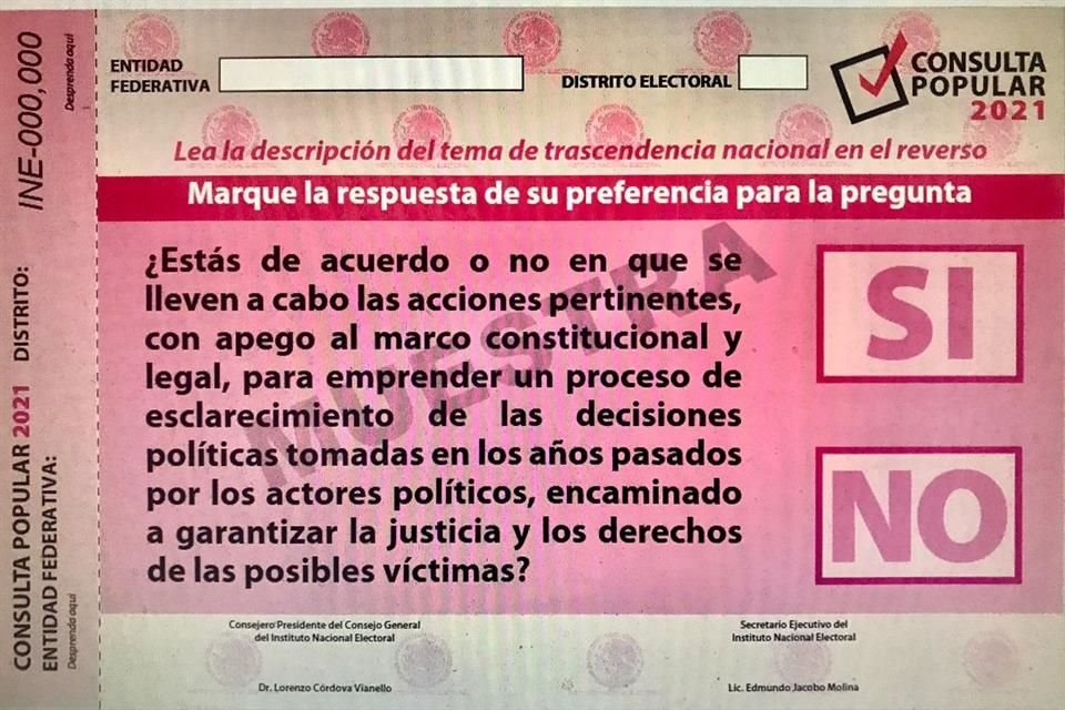 La SCJN declaró infundada una controversia con la que INE reclamó al Congreso la falta de presupuesto para la consulta sobre los ex Presidentes.