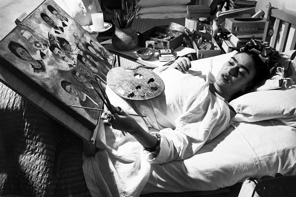 Algunas de las fotografías que están montadas en la exhibición 'Frida sin Fronteras'.