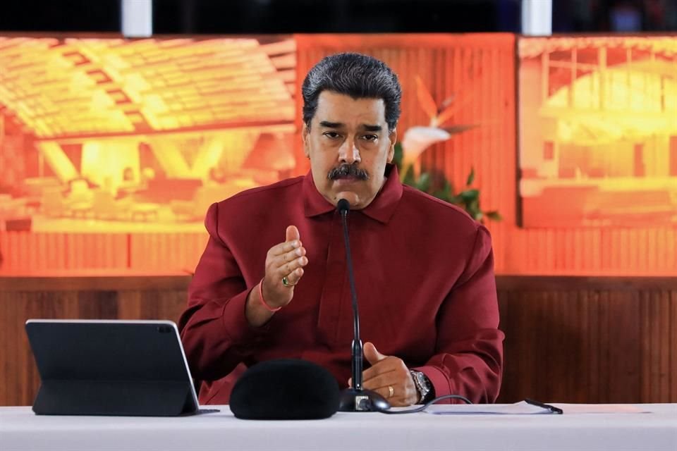 El Presidente Nicolás Maduro durante una reunión con miembros del Partido Socialista Unido de Venezuela, en marzo del 2023.