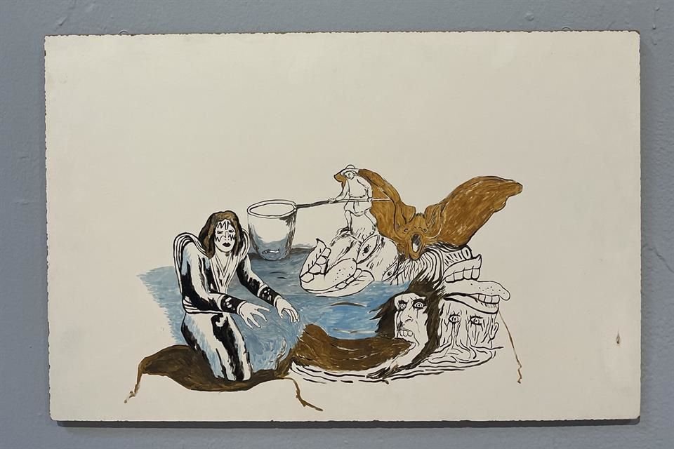 'Paisaje mental', de Daniel Guzmán, de la expo 'Convertirse en uno Mismo. Dibujos de Colecciones y Acervos de Guadalajara (1945-2013)'.