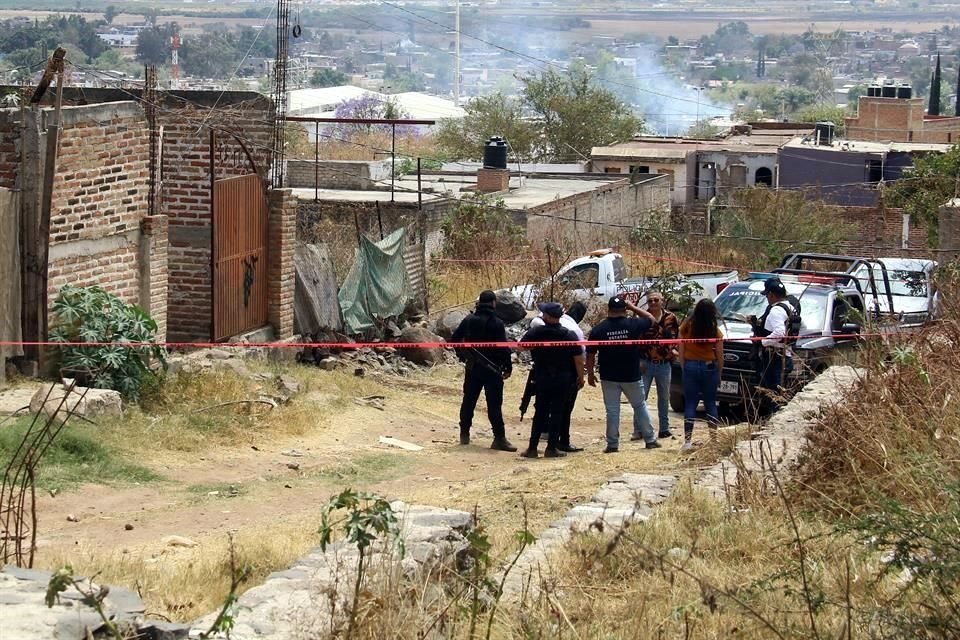 Un reporte anónimo alertó sobre una fosa clandestina localizada en un predio de la Colonia El Verde.