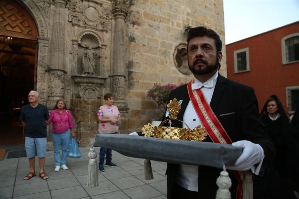 Marcha del silencio durante el recorrido a la catedral de Guadalajara.