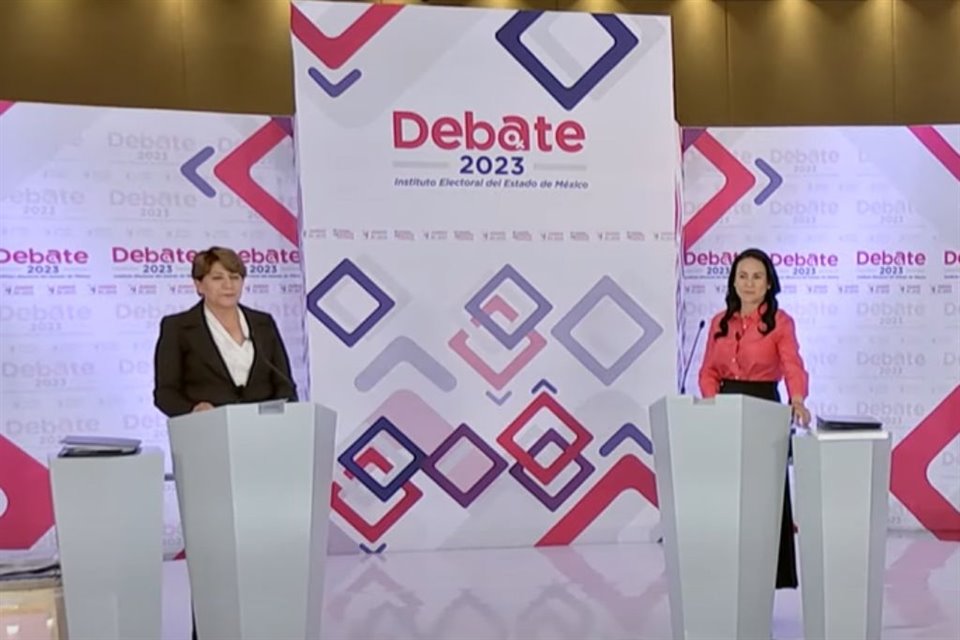 Esta noche se lleva a cabo el debate entre candidatas a Gubernatura de Edomex, Delfina Gómez de Morena y Alejandra del Moral de PRI-PAN-PRD.  