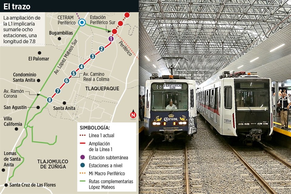 El Plan Integral para el sur de la ZMG se basa en menor uso del auto, crecer el sistema de transporte y ampliar la Línea 1 del Tren ligero.