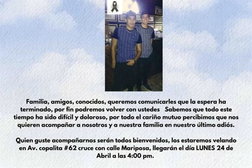 Tras larga espera, familiares de Hugo César Garrido Valle y Javier Gutiérrez Madero recibieron los cuerpos de ambos, hallados en una fosa.