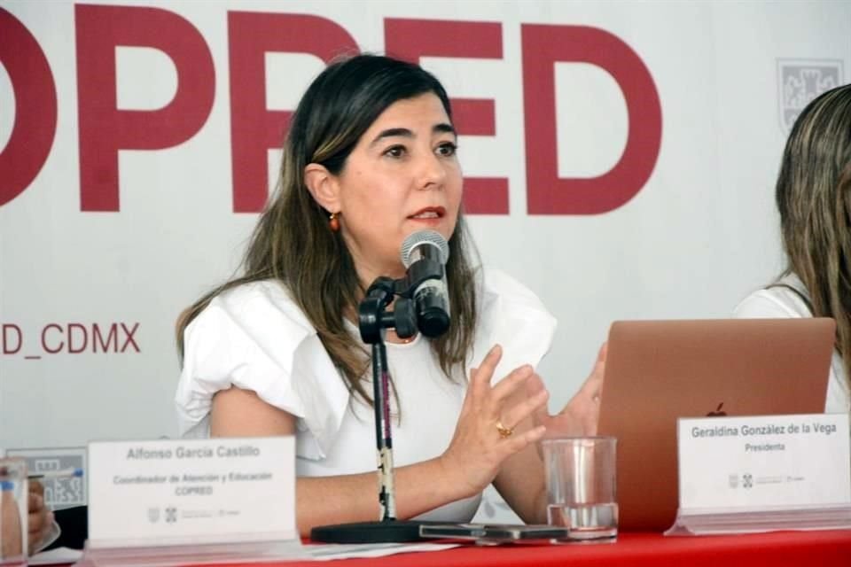 Geraldina González, presidenta de Copred, destacó este jueves durante el informe de 2022 que durante 2022 se brindaron mil 664 atenciones por parte de cuatro abogados del organismo.