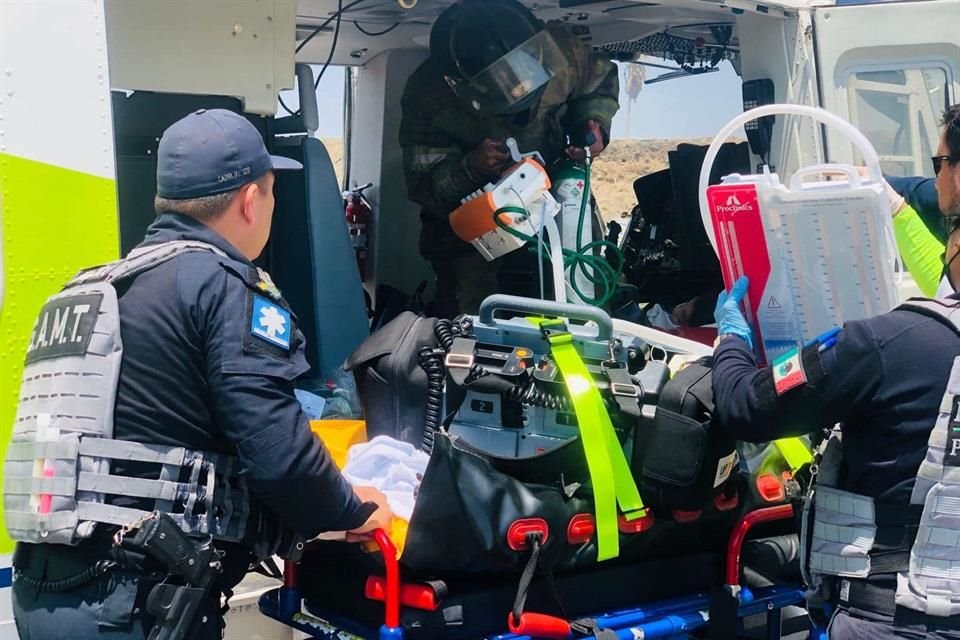 Para los traslados serán utilizados el helicóptero de la Comisaría de Guadalajara, Zeus, y una aeronave del Servicio de Atención Médica de Urgencias (SAMU) de Jalisco.