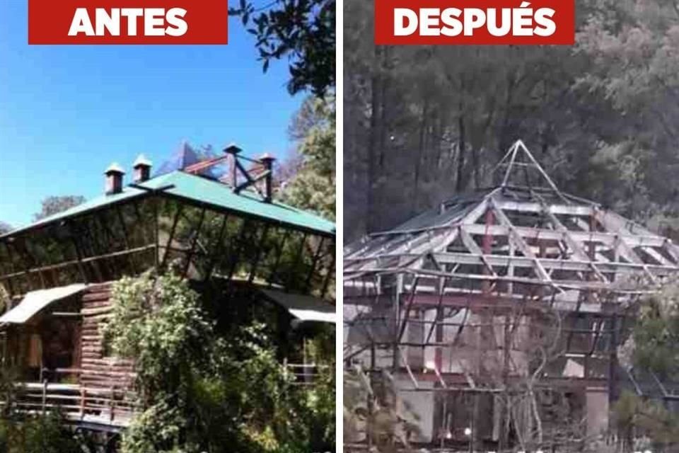 La Casa de Cristal quedó prácticamente reducida a cenizas.