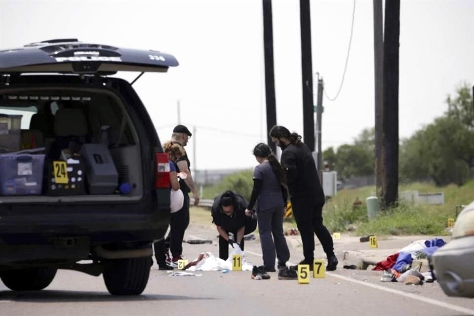 El Departamento de Policía de Brownsville acordonó el área para permitir la recolección de evidencias.