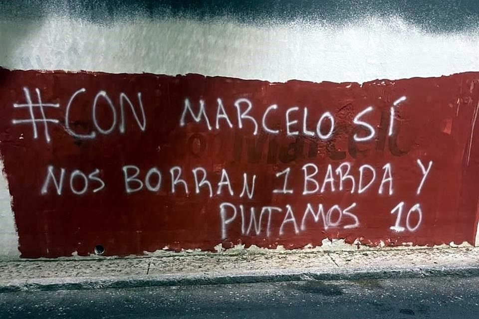 Equipo de Ebrard acusó que les han borrado pintas a favor del Canciller.