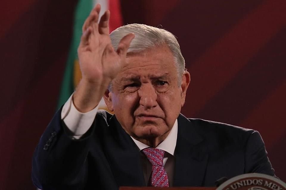 El Presidente Andrés Manuel López Obrador en conferencia de prensa.