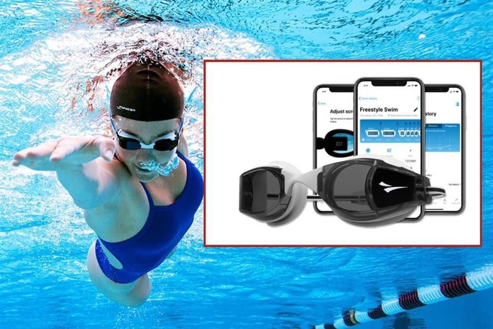 Conoce Smart Goggle, de Finis, un gadget que te ayudará a monitorear tu desempeño mientras nadas mediante una pantalla frente a tus ojos.