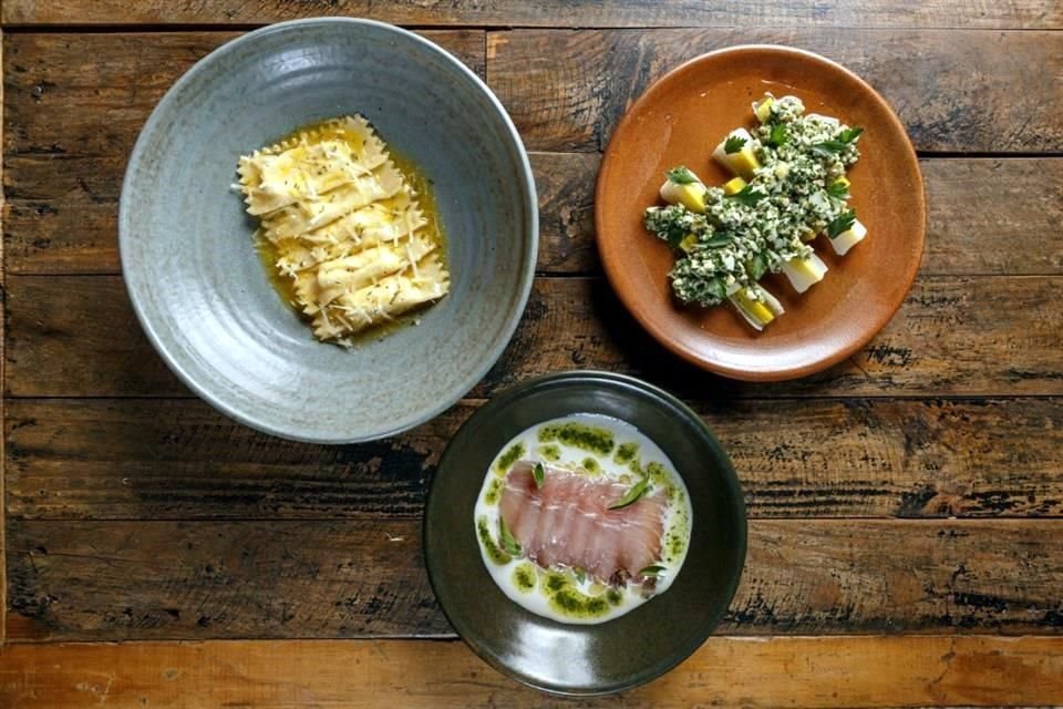Platillos de Claire y Julien Drouot, chefs del restaurante Maison Drouot.