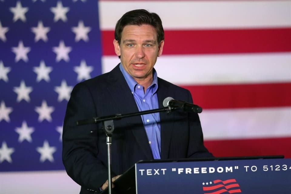 El Gobernador de Florida, Ron DeSantis, durante un evento de campaña el 2 de junio.