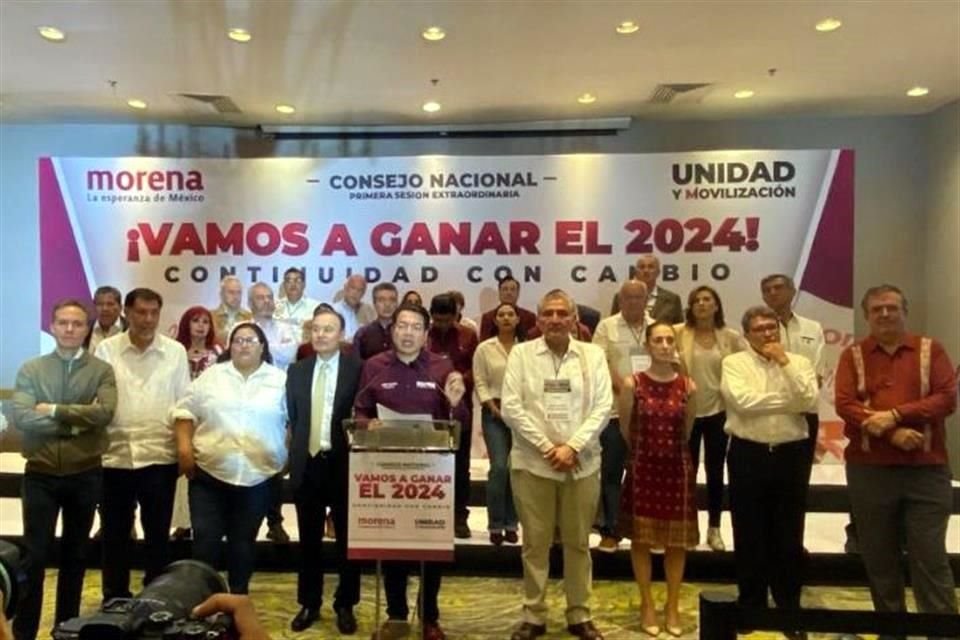 Mario Delgado, líder de Morena, también habló en la conferencia que se realizó en un hotel de la CDMX tras sesión del Consejo Nacional partidista.