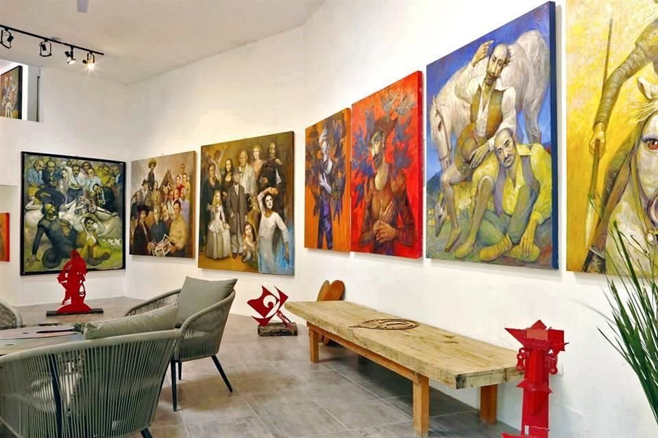 Los muros de Volare lucen obras del artista. El espacio cultural era un sueño para el pintor nuevoleonés.