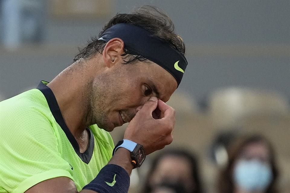 Nadal se vio frustrado al verse superado por el número uno del ranking.