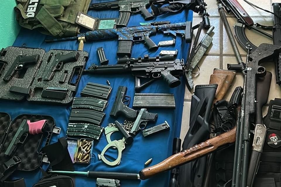La cantidad de armas aseguradas no ha sido revelada.