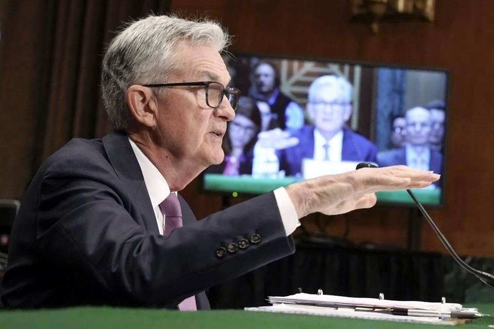 Jerome Powell, presidente de la Reserva Federal de Estados Unidos, durante su comparecencia ante el Comité Bancario del Senado.