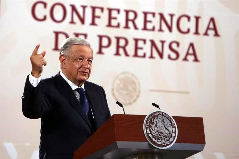 El Presidente López Obrador en su conferencia mañanera.