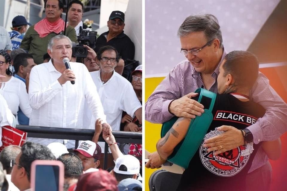 Pese al gran número de espectaculares en varias ciudades, tanto Adán Augusto como Marcelo Ebrard aseguraron que no han pagado por anuncios.