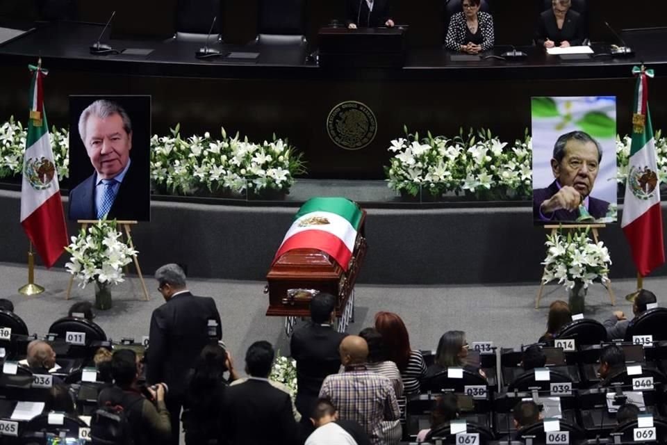 En sus intervenciones, representantes de partidos recordaron momentos protagonizados por Porfirio Muñoz Ledo
