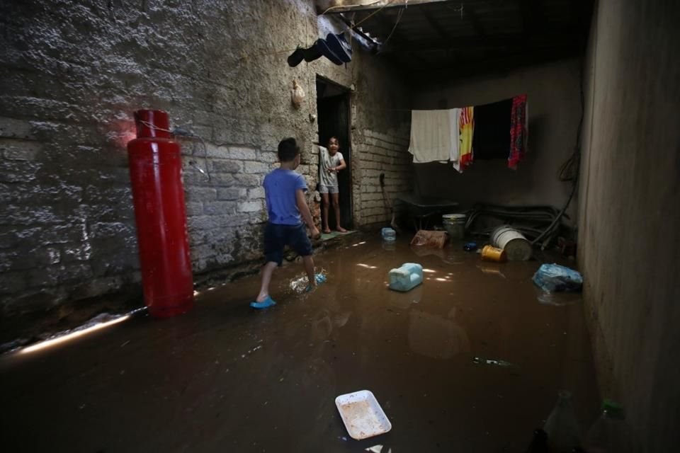La casa de José Luis Islas, en la colonia Ojo de Agua, se vio afectada por la lluvia.
