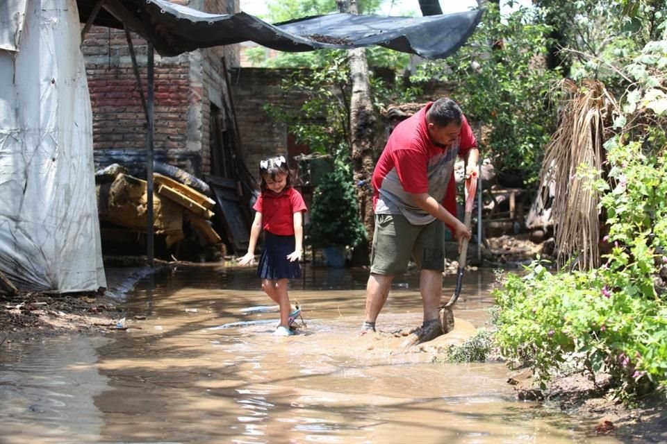 La casa de José Luis Islas, en la colonia Ojo de Agua, se vio afectada por las lluvias.