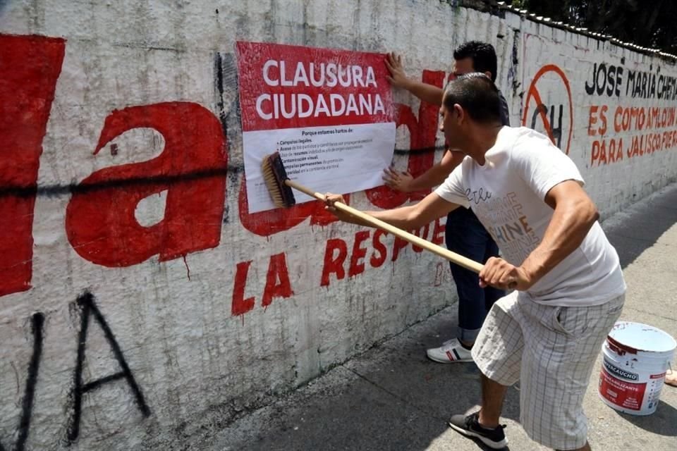 Se intervinieron más de 23 puntos donde se han ubicado bardas con propaganda política.